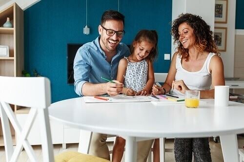 Family with adopted child
