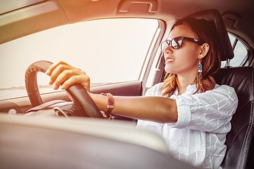 Women driving with suspended license